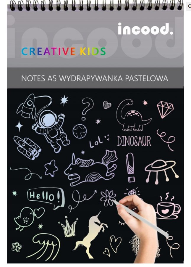 Notes A5 wydrapywanka pastelowa Incood